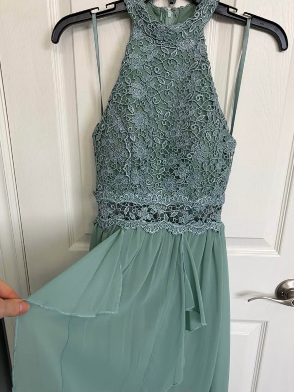 Mint Green Halter Cocktail Dress